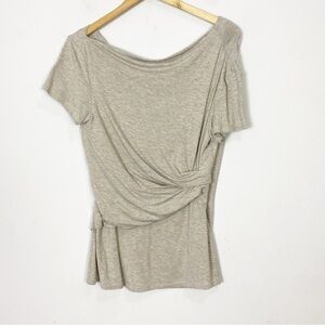 MAX MARA Off One Shoulder Short Sleeve Boatneck Top